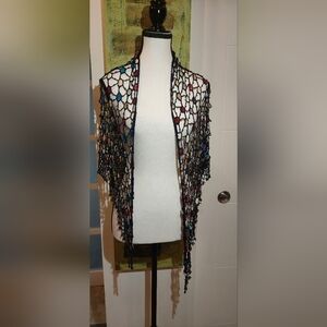 Elegant Multicolor Crochet Shawl